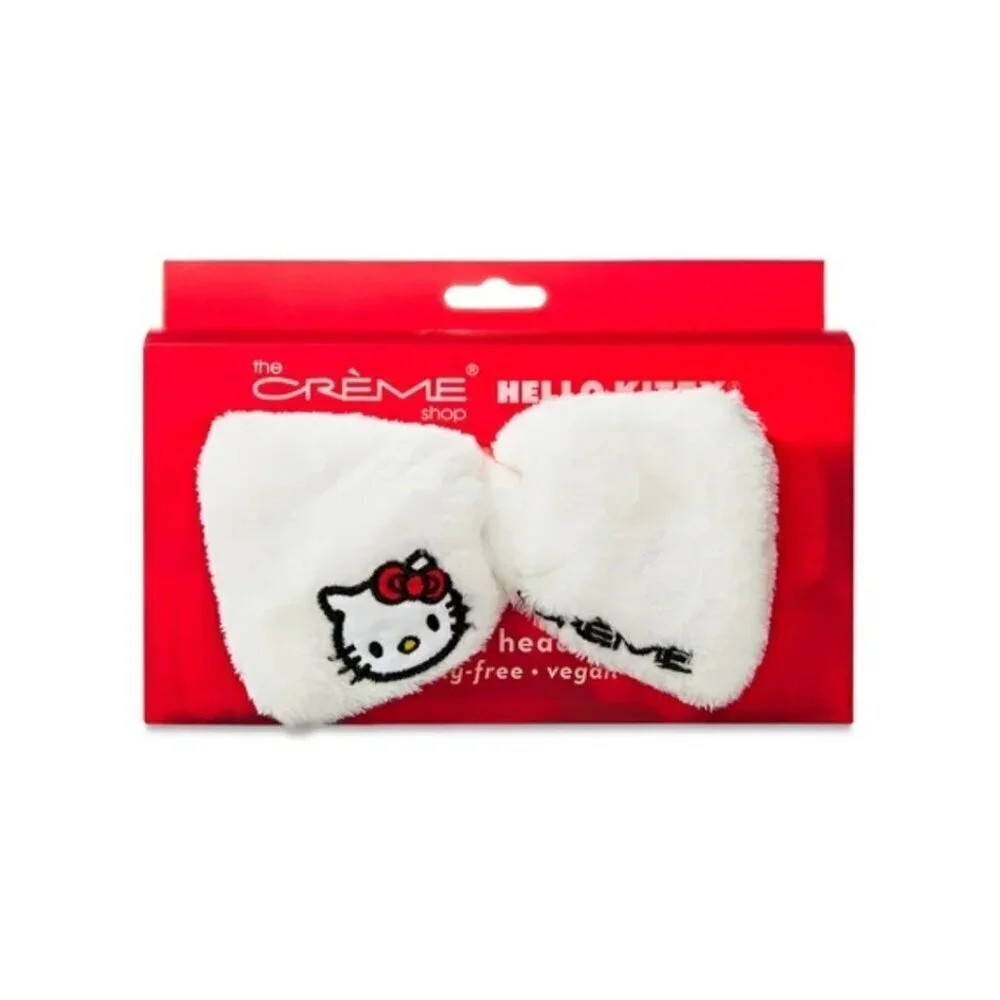 The Crème Shop x Hello Kitty Diadema de Spa de Felpa - Rosa y Blanco